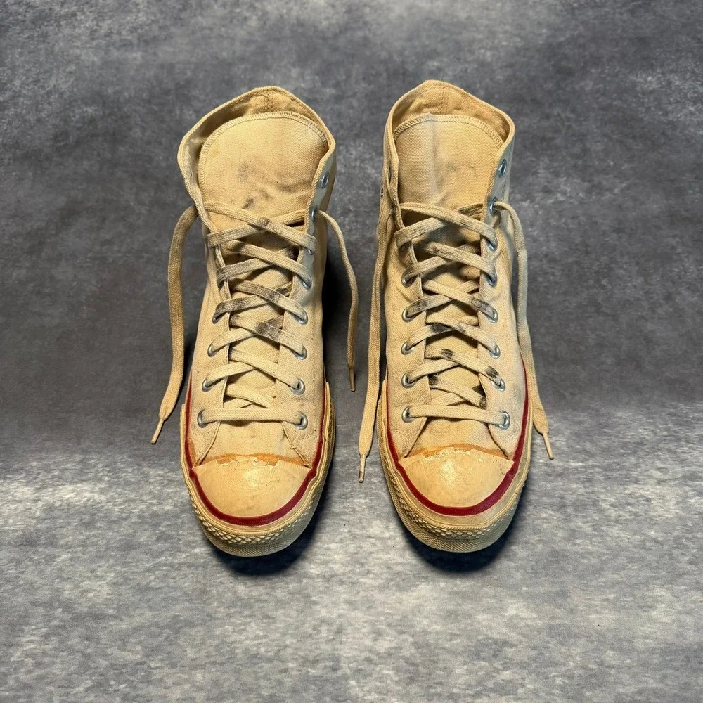 Rare Vintage 1950s Converse Chuck Taylor Red Label High Top Sneakers Mens 10 USA